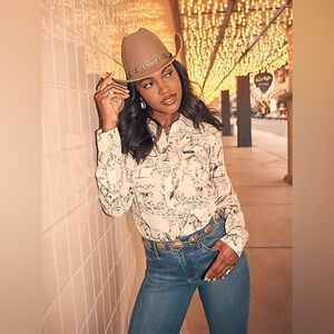 Jane & Delaney Western Themed Button Down